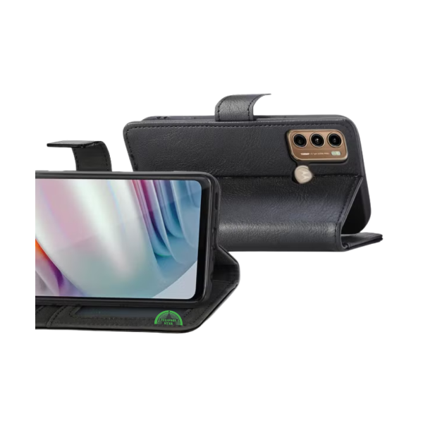 Bookcase Hoesje voor Motorola G60 Zwart met Magnetische Sluiting – foto 2
