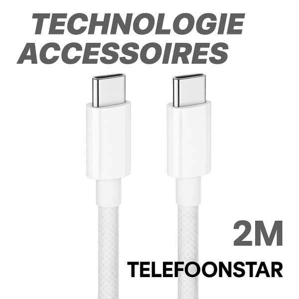 Originele Apple USB-C naar USB-C Oplaadkabel 240W 2 Meter voor iPhone 18 Serie – foto 2
