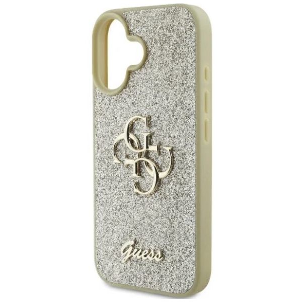 Guess Gouden Glitter Hoesje voor iPhone 16 - Stijlvolle Bescherming met Glamour – foto 2