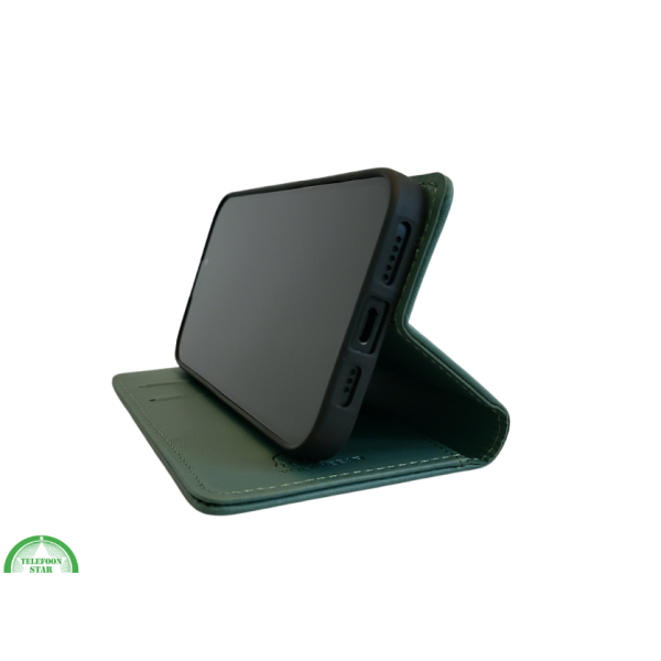 Boek Case Leer Wallet Case Donkergroen iPhone 16 Plus – foto 7