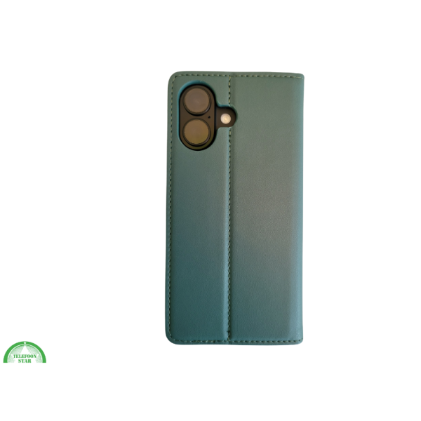Boek Case Leer Wallet Case Donkergroen iPhone 16 Plus – foto 3