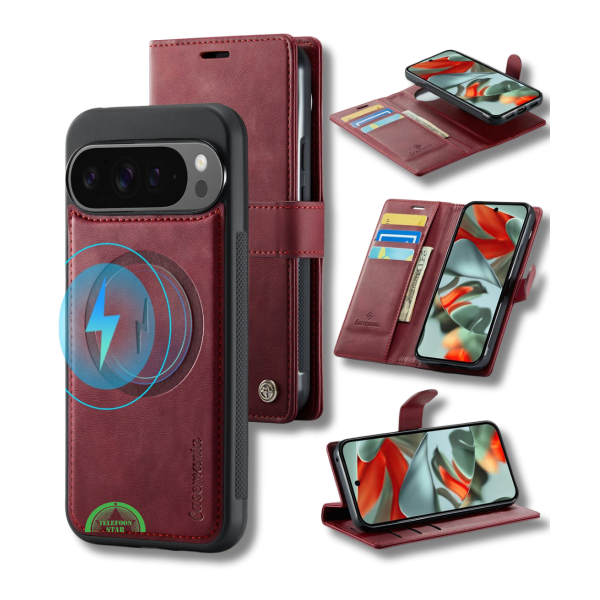 Hoesje Pixel 10 Bookcase Rood 2-in-1 Stijlvolle Wallet Case met Kaarthouder – foto 6