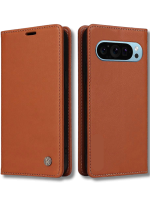 Hoesje Google Pixel 10 Pro XL Rood Lederen Look Met Pasjeshouder & Magnetische Sluiting