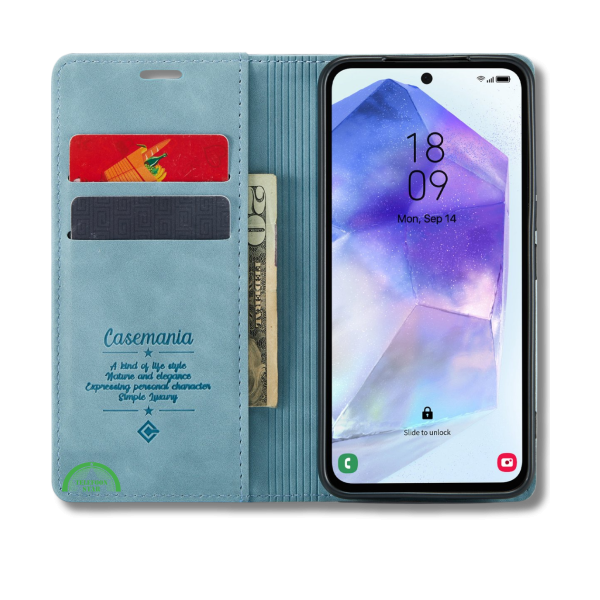 Hoesje Google Pixel 10 Pro XL Turquoise Look Met Pasjeshouder &amp; Magnetische Sluiting – foto 2