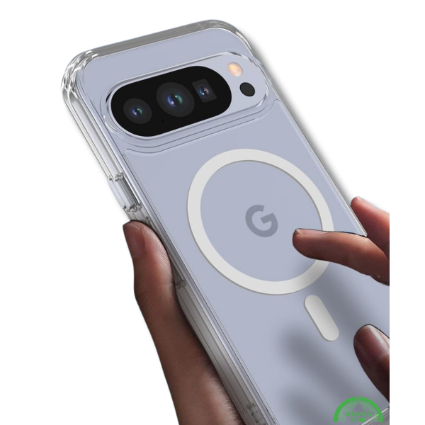 Hoesje Google Pixel 10 5G Crystal Clear Case Met MagSafe Ring &amp; Shockproof Hoeken – foto 4