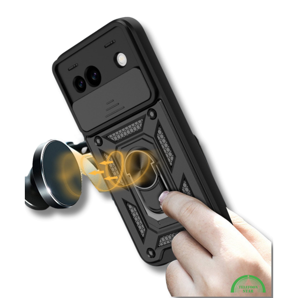 Hoesje voor Google Pixel 8a Zwart Shockproof stevige sluiting – foto 2