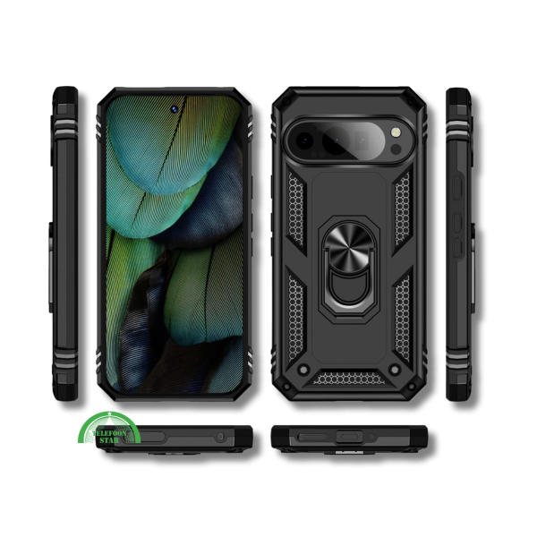 Hoesje voor Google Pixel 9 Zwart ArmorRing Rugged Case – foto 4