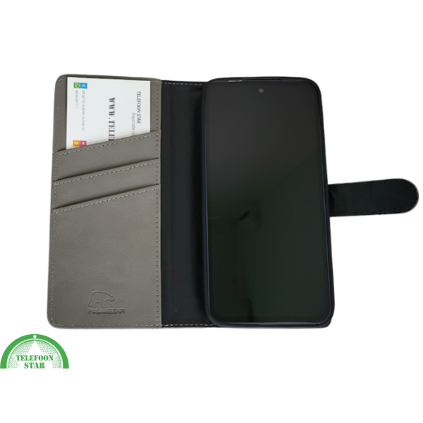 Bookcase Hoesje iPhone 17 Grijs &ndash; Luxe Wallet Case met Pasjeshouder – foto 2
