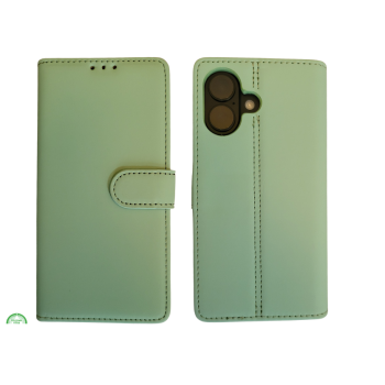 Boek case Groen cover iPhone 16 Plus