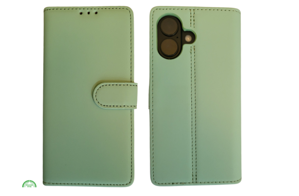 Boek case Groen cover iPhone 16 Plus