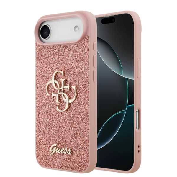Luxe Protectcase voor iPhone 17 Air &ndash; Guess Roze Edition met 4G Logo – foto 2