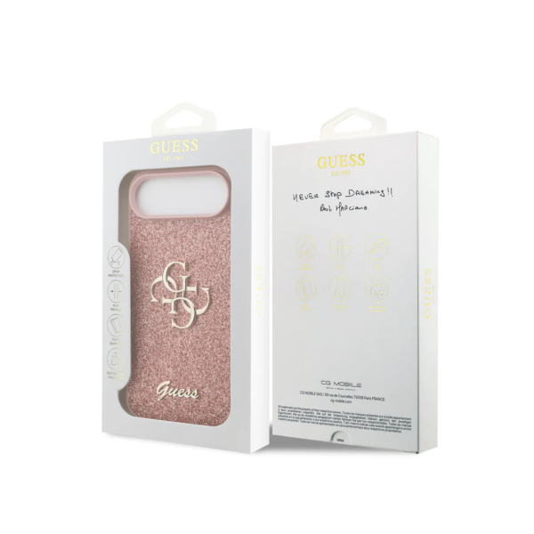 Luxe Protectcase voor iPhone 17 Air &ndash; Guess Roze Edition met 4G Logo – foto 5