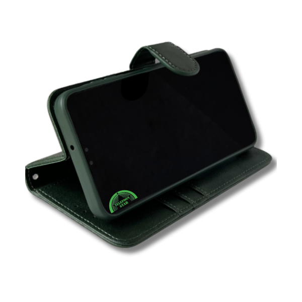 Hoesje voor Samsung A57 Groen Bookcase Magnetisch met Pasjeshouder – foto 2