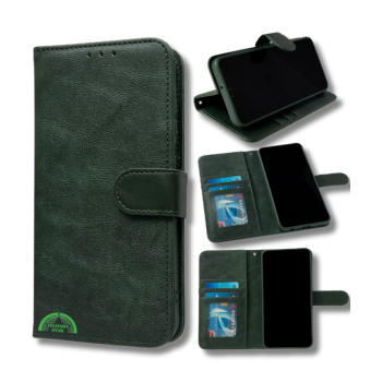 Hoesje voor Samsung A37 Groen Bookcase Magnetisch met Pasjeshouder