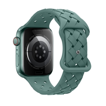 Apple Watch Siliconen Bandje met Patroon 42/44/45/49mm Turquoise