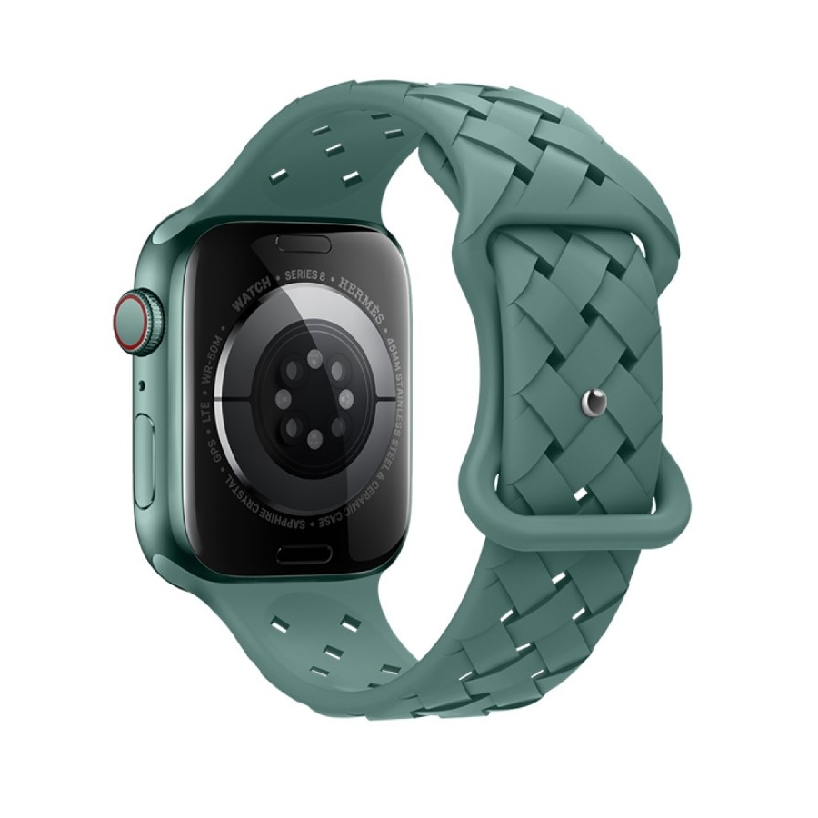 Apple Watch Siliconen Bandje met Patroon 42/44/45/49mm Turquoise