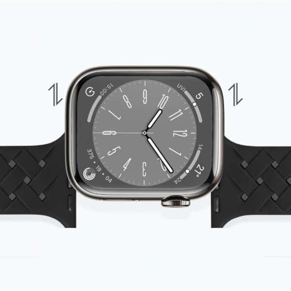 Apple Watch Siliconen Bandje met Patroon 42/44/45/49mm Groen – foto 2