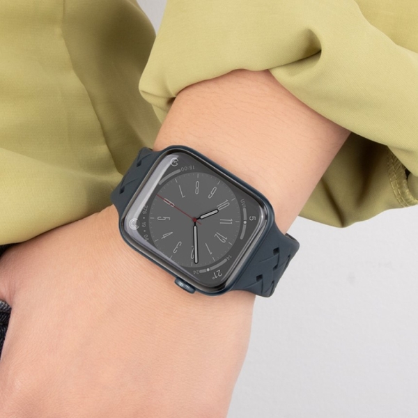 Apple Watch Siliconen Bandje met Patroon 42/44/45/49mm Groen – foto 3
