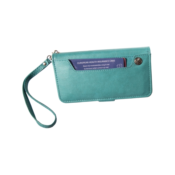 Hoesje iPhone 12/12 Pro Boekmodel - Turquoise – foto 4