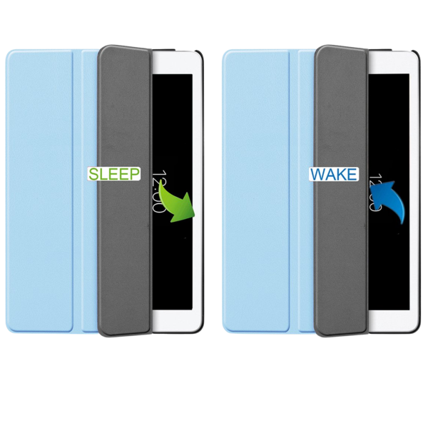 iPad 10.2 (2020) Silicone Smart Cover Slank en licht ontwerp Lichtblauw – foto 2