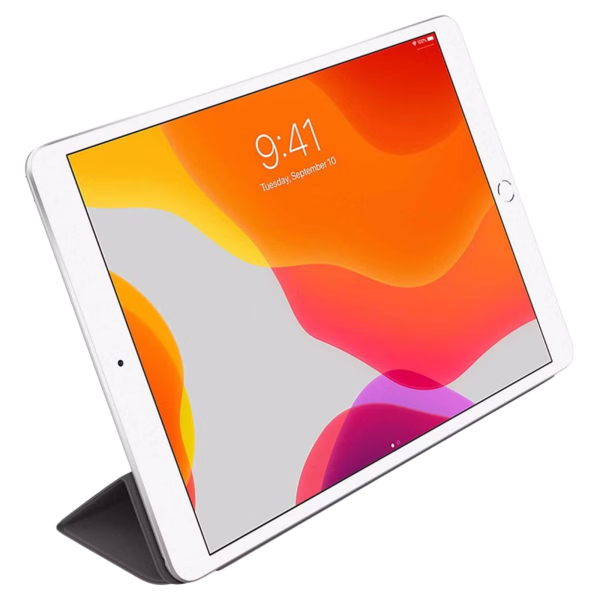 iPad 10.2 (2020) Silicone Smart Cover Zwart – foto 3