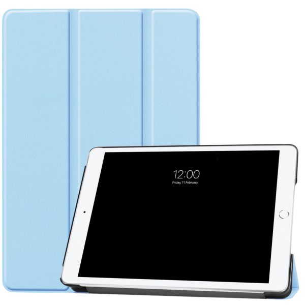 iPad 10.2 (2020) Silicone Smart Cover Slank en licht ontwerp Lichtblauw – foto 4