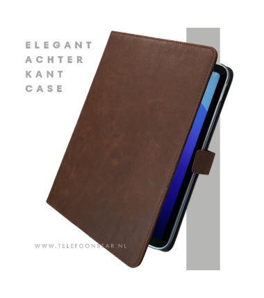 Apple iPad Air 11 inch 2025 / 2024 Luxe Bruine Leer hoesjes Bookcase 11 inch Schokbestendig