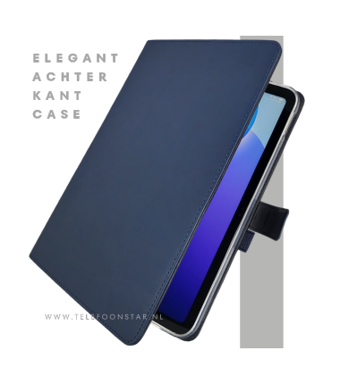 iPad 10e Gen 2022 Hoes Luxe Blauwe Bookcase 1,9 inch Schokbestendig