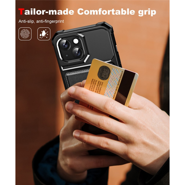 iPhone 14 Rugged Wallet Hoesje met Kaarthouder – foto 2