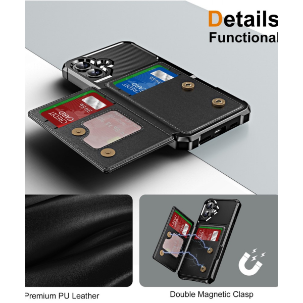 iPhone 16 Rugged Wallet Hoesje met Kaarthouder Duurzame materialen – foto 3