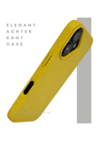 iPhone 16 hoesje geel eco-vriendelijk bioplastic schokbestendige cover