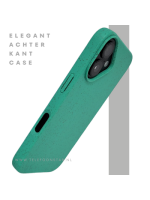 iPhone 16 Plus hoesje groen eco-vriendelijk bioplastic met zachte textuur
