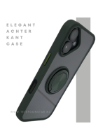 iPhone 16 Plus hoesje groen transparant met MagSafe ring en schokbestendige