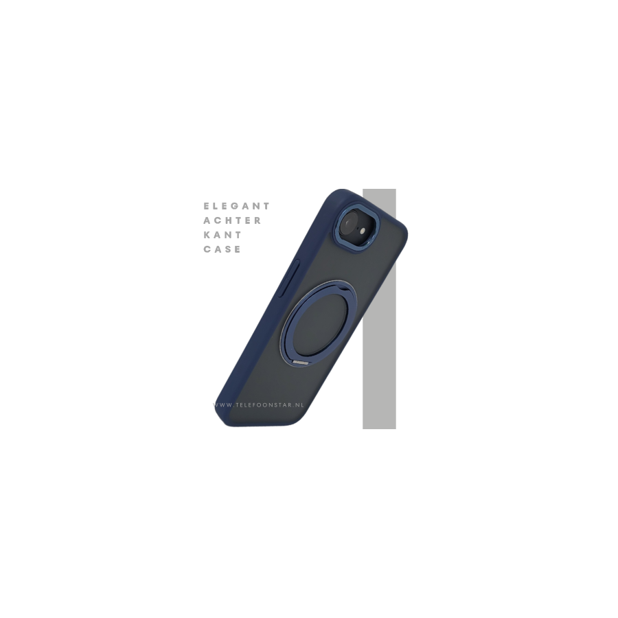 iPhone 16E Hoesje MagSafe Compatibel Blauw Schokbestendig