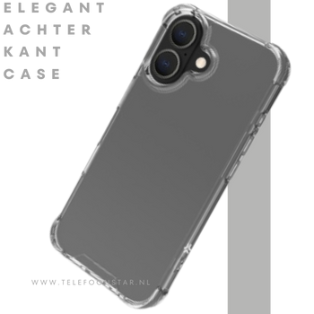 iPhone 16 hoesje transparant schokbestendig cover met extra bescherming