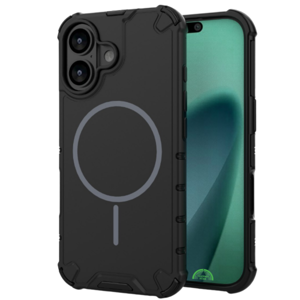 Hoesje voor iPhone 17 Zwart Tough Armored Magnetic Magsafe Case – foto 4