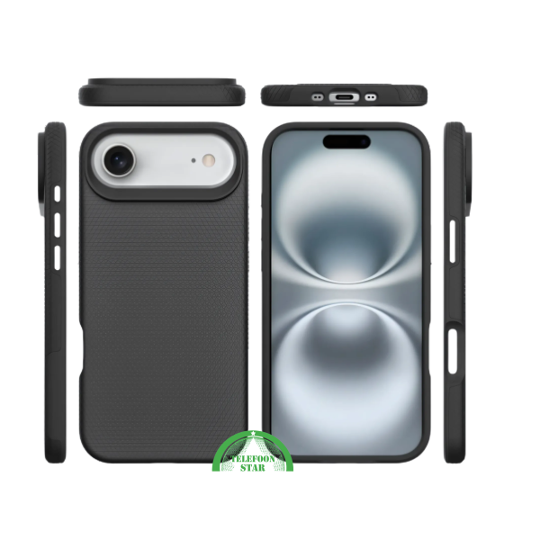 iPhone 17 Air Hoesje Zwart &ndash; Anti-Shock Bescherming &amp; Grip Achterkant – foto 2
