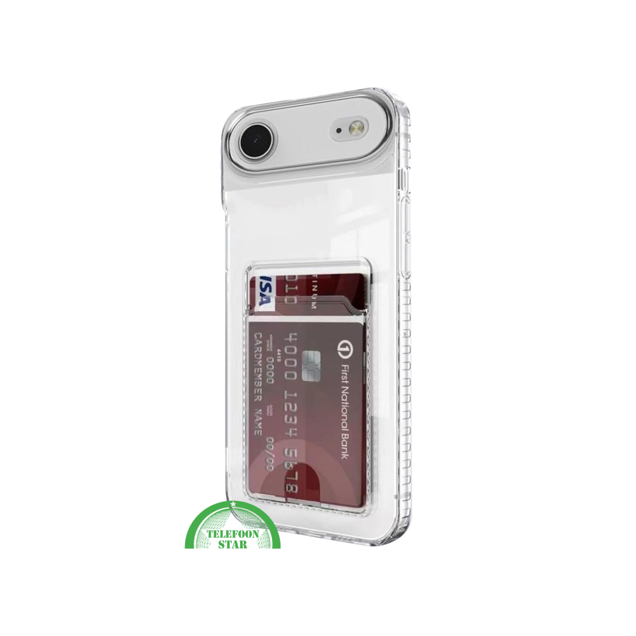 iPhone 17 Air Hoesje Transparant &ndash; met Kaarthouder