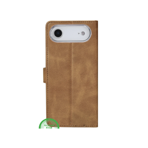 iPhone 17 Air Bookcase Hoesje Bruin &ndash; Wallet Case met Pasjeshouder &amp; Standfunctie – foto 3