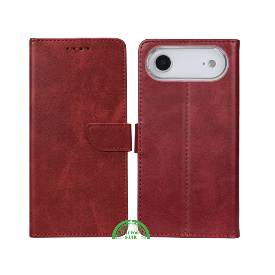 iPhone 17 Air Bookcase Hoesje Rood - Wallet Case met Standfunctie &amp; Pasjeshouder