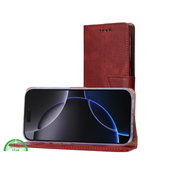 iPhone 17 Air Bookcase Hoesje Rood - Wallet Case met Standfunctie &amp; Pasjeshouder – foto 5