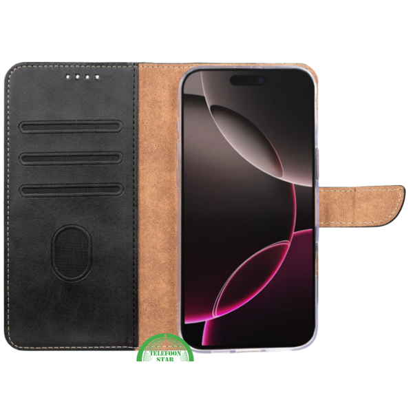 Bookcase iPhone 17 Air Zwart &ndash; Klassieke Leren Look &amp; Volledige Bescherming – foto 4