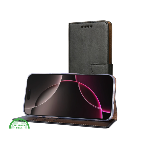 Bookcase iPhone 17 Air Zwart &ndash; Klassieke Leren Look &amp; Volledige Bescherming – foto 5