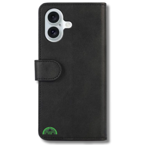 Hoesje voor iPhone 17 Zwart Bookcase Slim Leren met Pasjeshouder – foto 3