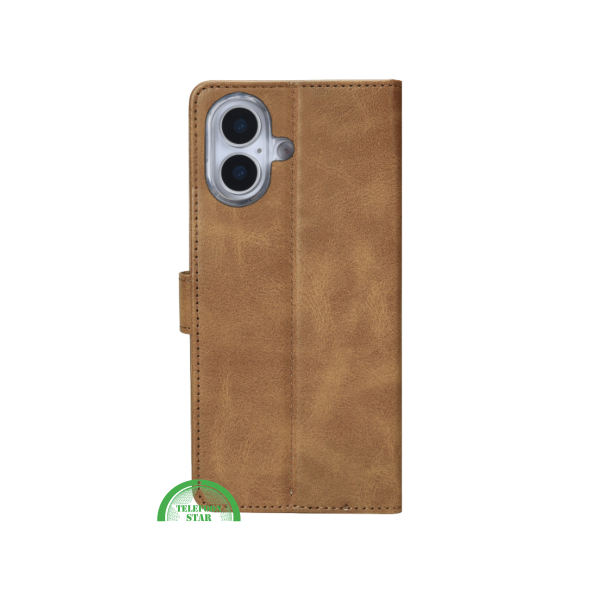 iPhone 17 Bookcase Hoesje Bruin &ndash; Standfunctie &amp; Kaartvakjes – foto 3