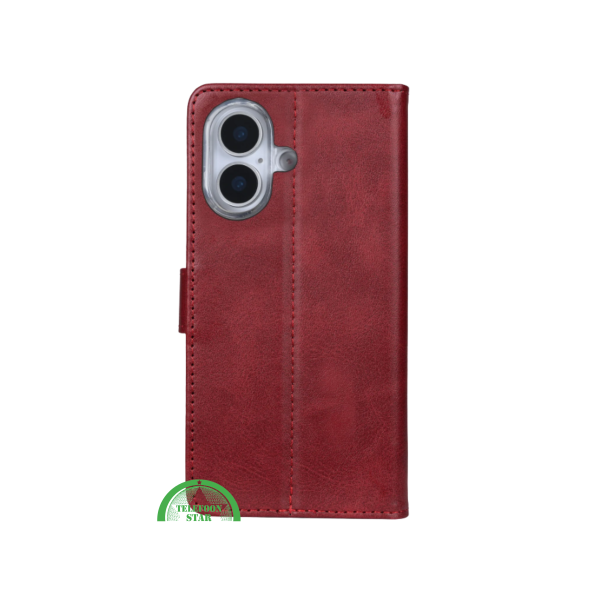 iPhone 17 Bookcase Hoesje Rood &ndash; Luxe Wallet Case met Standaard &amp; Pasjeshouder – foto 3