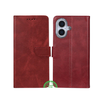 iPhone 17 Bookcase Hoesje Rood &ndash; Luxe Wallet Case met Standaard & Pasjeshouder