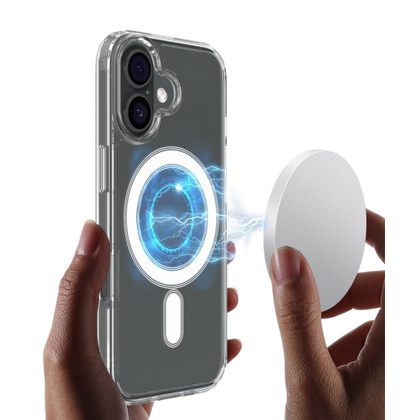 iPhone 17 Transparant MagSafe Hoesje Kristalheldere Bescherming met Magnetische Oplaadondersteuning – foto 4
