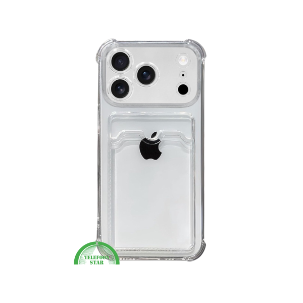Transparant iPhone 17 Pro Max Hoesje met Kaarthouder &ndash; Handig Opbergvak – foto 2
