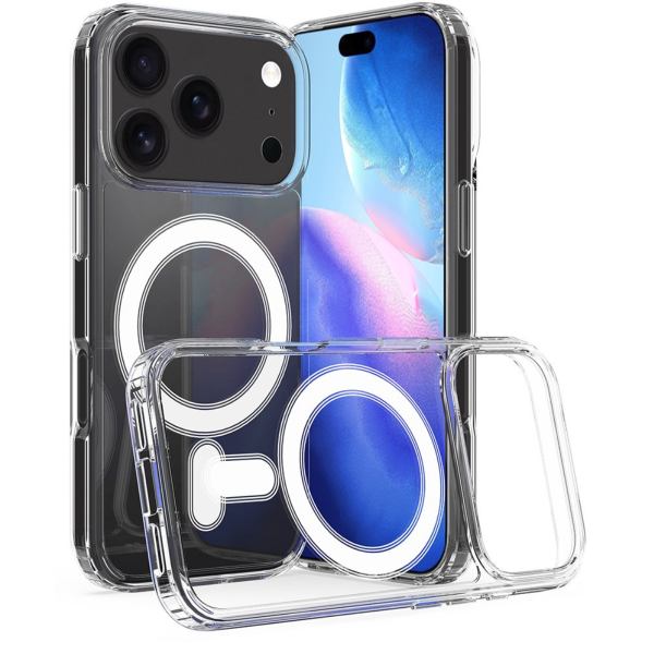 iPhone 18 Pro Transparant MagSafe Hoesje Kristalheldere Bescherming met Magnetische Oplaadondersteuning – foto 6